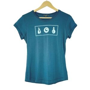 Simply Merino T-Shirt Girls 14 Blue Short Sleeve Graphic Tee Wool